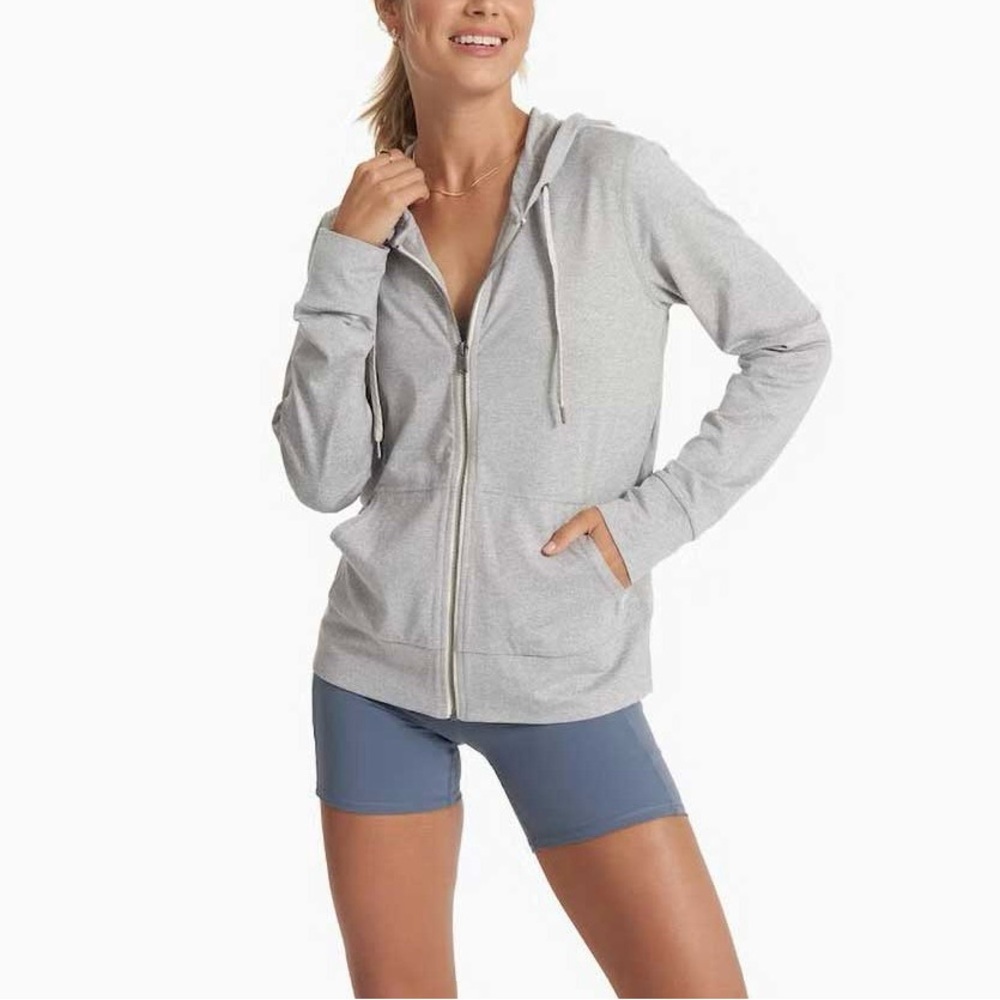 VUORI Woman’s Halo Performance Hoodie Pale Gray Heather VW268